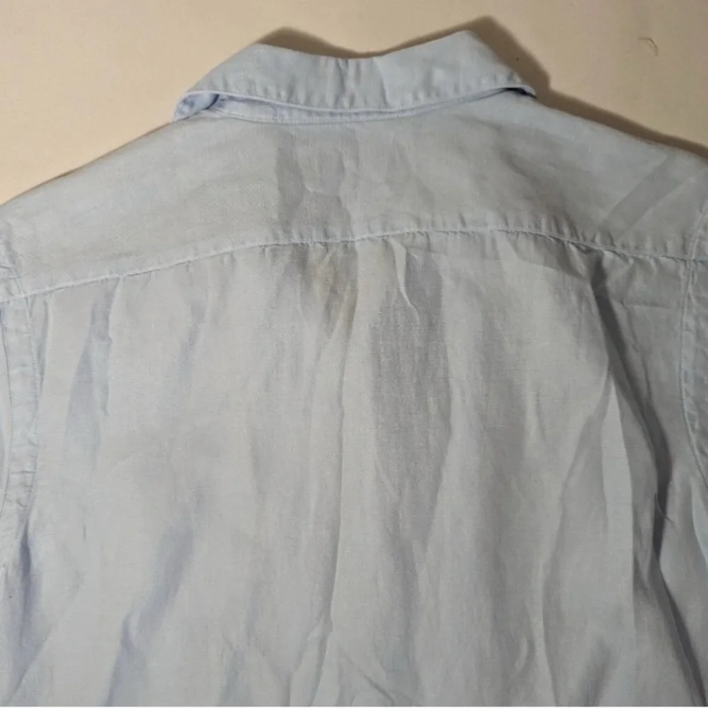 NEW Size S Mens Cremieux Classics ShortSleeve ButtonFrontShirt Lyocell Lt Blue